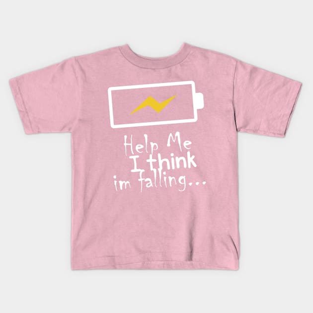 help me i'm think i'm falling design t-shirt Kids T-Shirt by IbrahemHassan